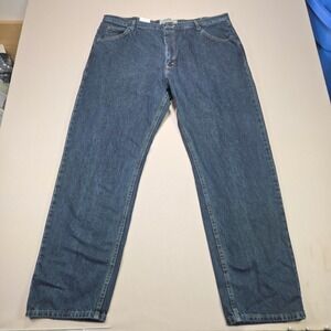 Wrangler Authentics Jean Regular Fit Straight Leg Blue Denim Men 42x32 10ZM200SM